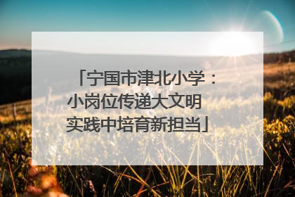 宁国市津北小学：小岗位传递大文明 实践中培育新担当