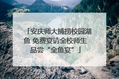 安庆师大捕捞校园湖鱼 免费宴请全校师生品尝“全鱼宴”
