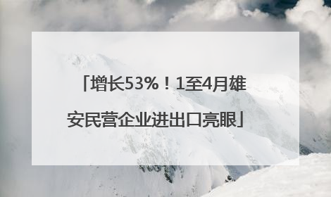 增长53%！1至4月雄安民营企业进出口亮眼