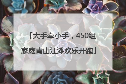 大手牵小手，450组家庭青山江滩欢乐开跑
