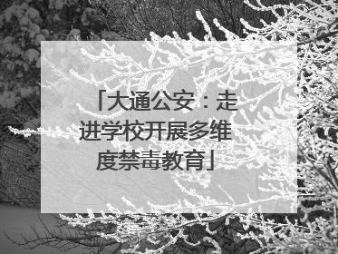 大通公安：走进学校开展多维度禁毒教育