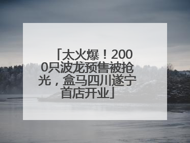 太火爆！2000只波龙预售被抢光，盒马四川遂宁首店开业