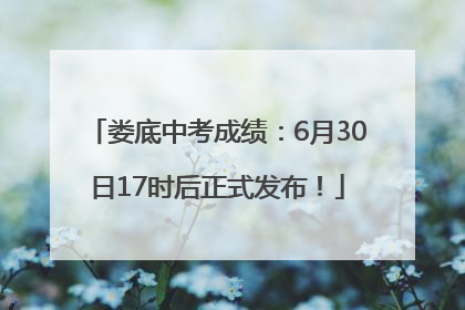 娄底中考成绩：6月30日17时后正式发布！