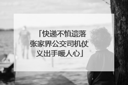 快递不慎遗落 张家界公交司机仗义出手暖人心