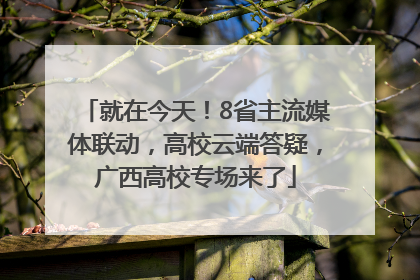 就在今天！8省主流媒体联动，高校云端答疑，广西高校专场来了