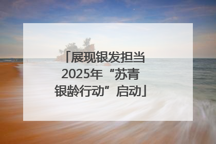 展现银发担当 2025年“苏青银龄行动”启动