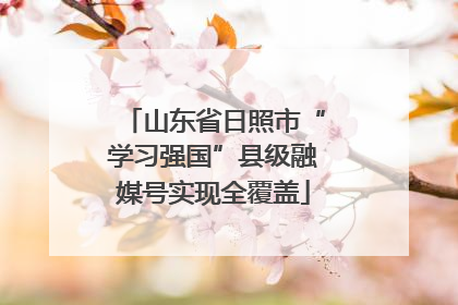 山东省日照市“学习强国”县级融媒号实现全覆盖