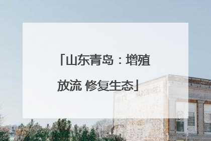 山东青岛：增殖放流 修复生态