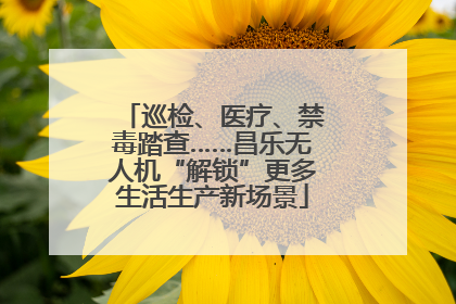 巡检、医疗、禁毒踏查……昌乐无人机“解锁”更多生活生产新场景