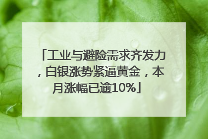 工业与避险需求齐发力，白银涨势紧逼黄金，本月涨幅已逾10%