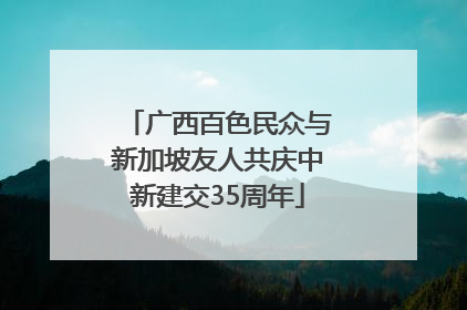 广西百色民众与新加坡友人共庆中新建交35周年