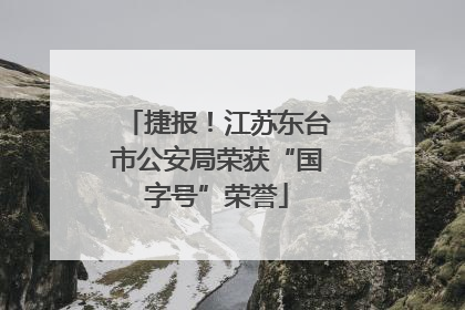 捷报！江苏东台市公安局荣获“国字号”荣誉