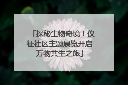 探秘生物奇境！仪征社区主题展览开启万物共生之旅