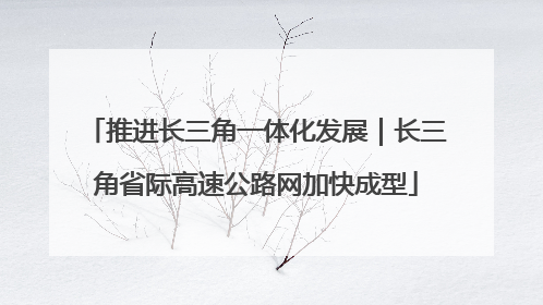 推进长三角一体化发展｜长三角省际高速公路网加快成型
