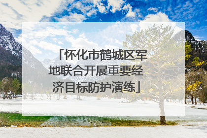 怀化市鹤城区军地联合开展重要经济目标防护演练