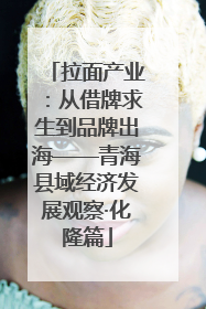 拉面产业：从借牌求生到品牌出海——青海县域经济发展观察·化隆篇