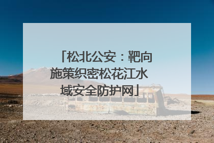 松北公安：靶向施策织密松花江水域安全防护网
