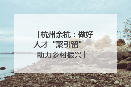 杭州余杭：做好人才“聚引留” 助力乡村振兴