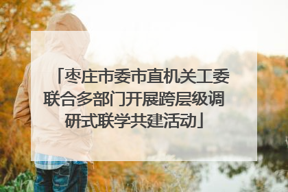 枣庄市委市直机关工委联合多部门开展跨层级调研式联学共建活动