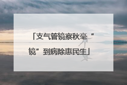 支气管镜察秋毫“镜”到病除惠民生