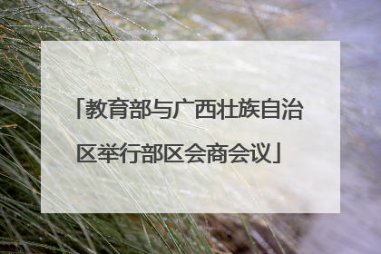 教育部与广西壮族自治区举行部区会商会议