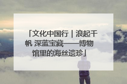 文化中国行｜浪起千帆 深蓝宝藏——博物馆里的海丝遗珍
