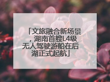 文旅融合新场景，湖南首艘L4级无人驾驶游船在后湖正式起航
