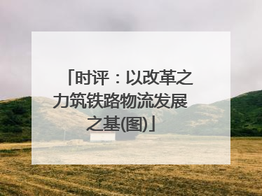 时评：以改革之力筑铁路物流发展之基(图)