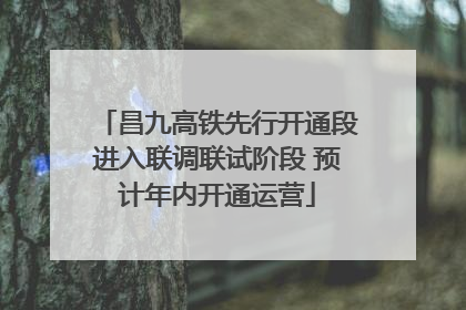 昌九高铁先行开通段进入联调联试阶段 预计年内开通运营