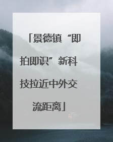 景德镇“即拍即识”新科技拉近中外交流距离