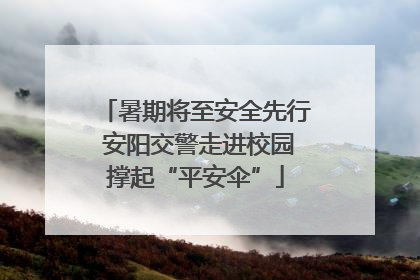 暑期将至安全先行 安阳交警走进校园撑起“平安伞”