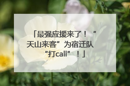最强应援来了！“天山来客”为宿迁队“打call”！