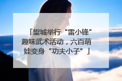 望城举行“雷小锋”趣味武术活动，六百萌娃变身“功夫小子”