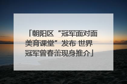 朝阳区“冠军面对面美育课堂”发布 世界冠军曾春蕾现身推介