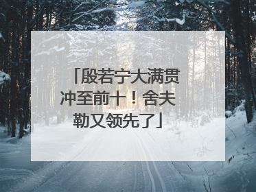 殷若宁大满贯冲至前十！舍夫勒又领先了