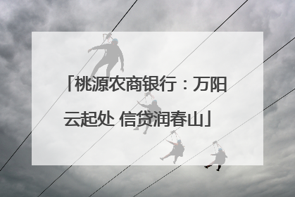 桃源农商银行：万阳云起处 信贷润春山