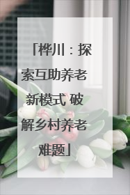 桦川：探索互助养老新模式 破解乡村养老难题