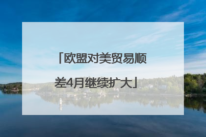 欧盟对美贸易顺差4月继续扩大