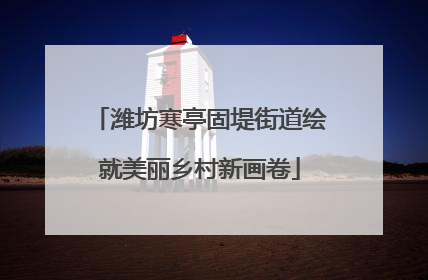 潍坊寒亭固堤街道绘就美丽乡村新画卷