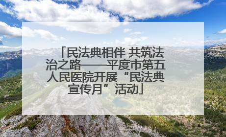 民法典相伴 共筑法治之路——平度市第五人民医院开展“民法典宣传月”活动