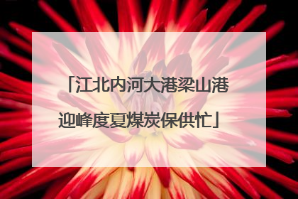 江北内河大港梁山港迎峰度夏煤炭保供忙
