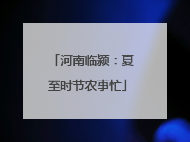 河南临颍：夏至时节农事忙