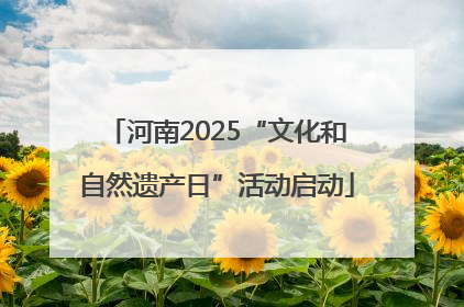 河南2025“文化和自然遗产日”活动启动