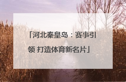 河北秦皇岛：赛事引领 打造体育新名片