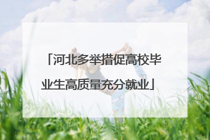 河北多举措促高校毕业生高质量充分就业
