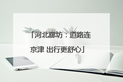 河北廊坊：道路连京津 出行更舒心