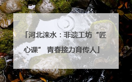 河北涞水：非遗工坊“匠心课” 青春接力育传人