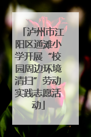 泸州市江阳区通滩小学开展“校园周边环境清扫”劳动实践志愿活动