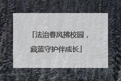 法治春风拂校园，藏蓝守护伴成长