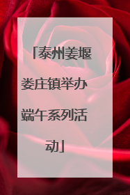 泰州姜堰娄庄镇举办端午系列活动